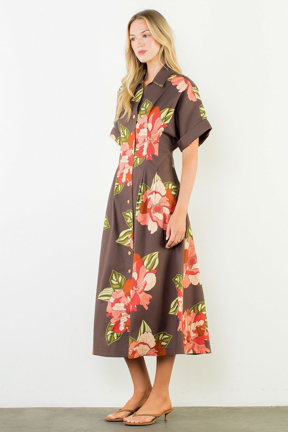 SIENNA FLORAL MIDI DRESS