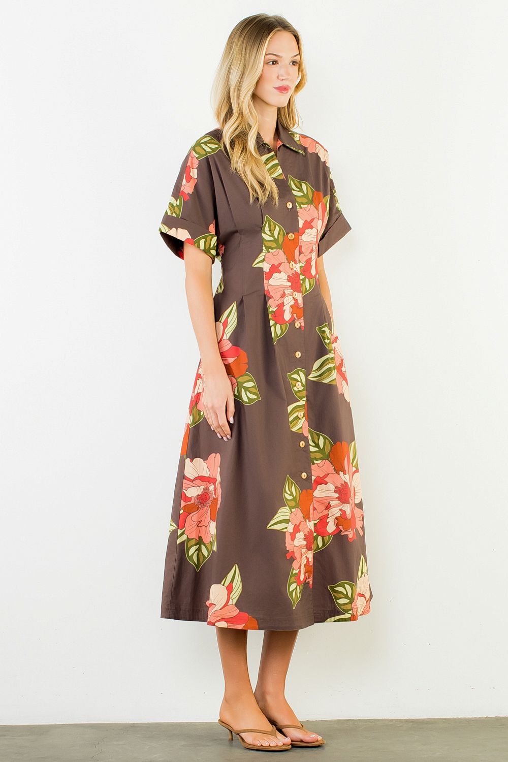 SIENNA FLORAL MIDI DRESS