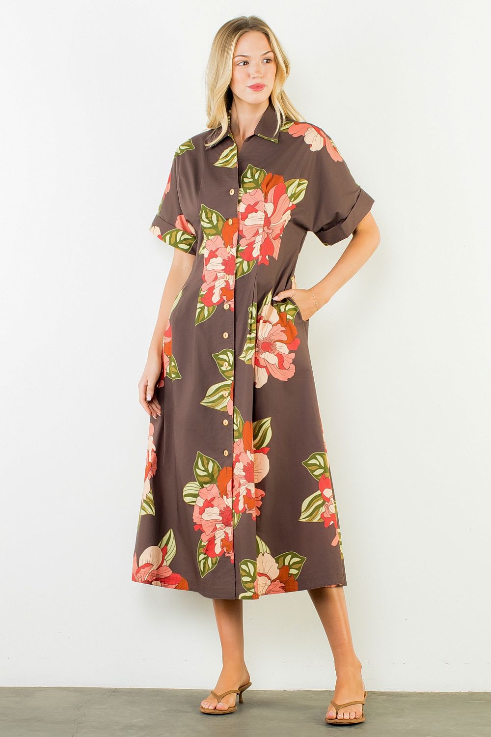 SIENNA FLORAL MIDI DRESS