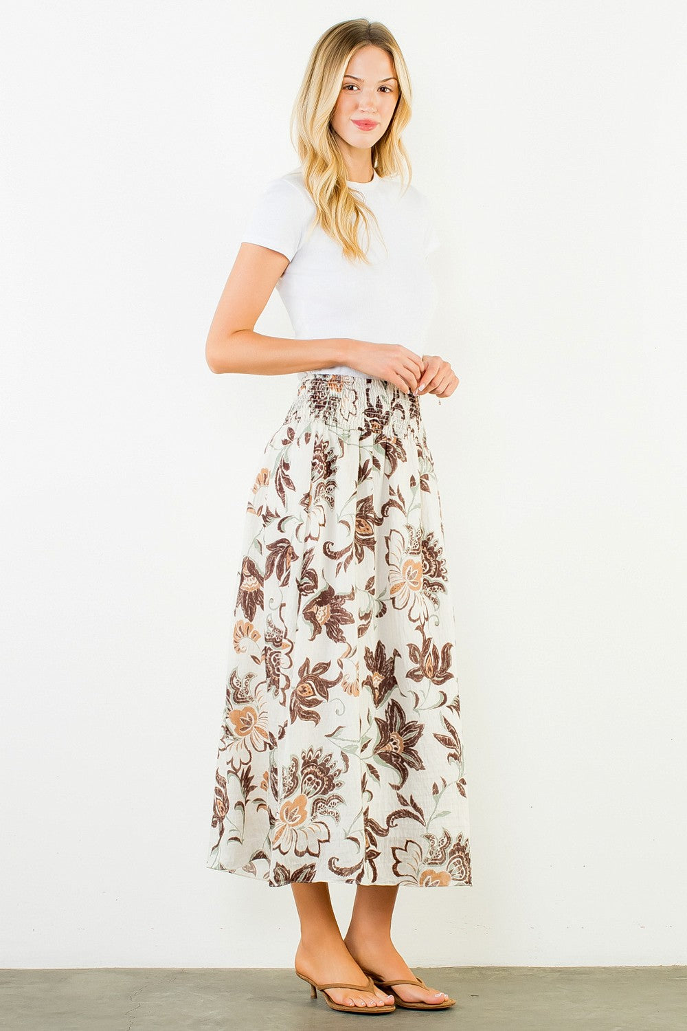 Sabrina Floral Midi Skirt