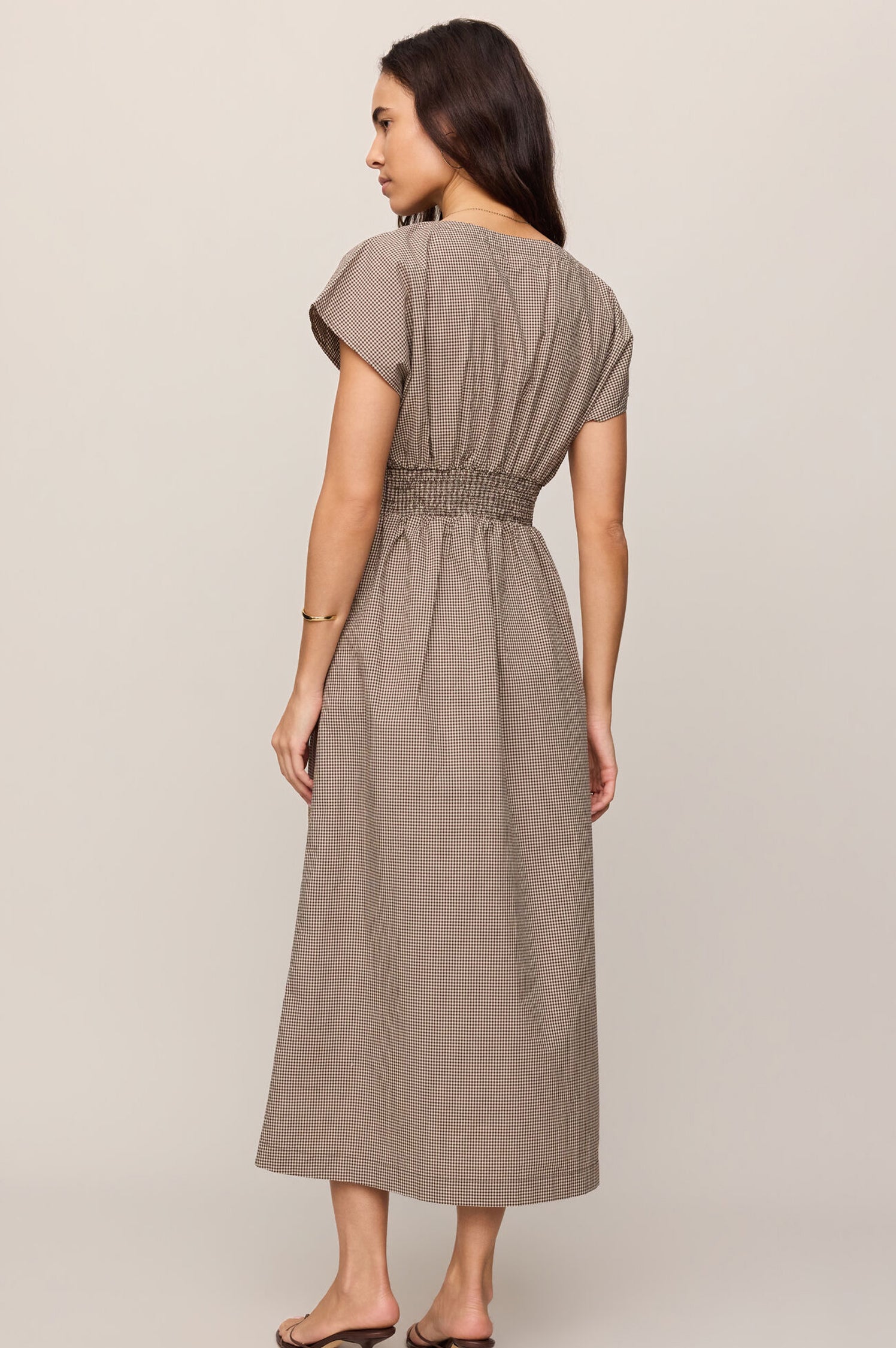 Sanna Gingham Midi Dress