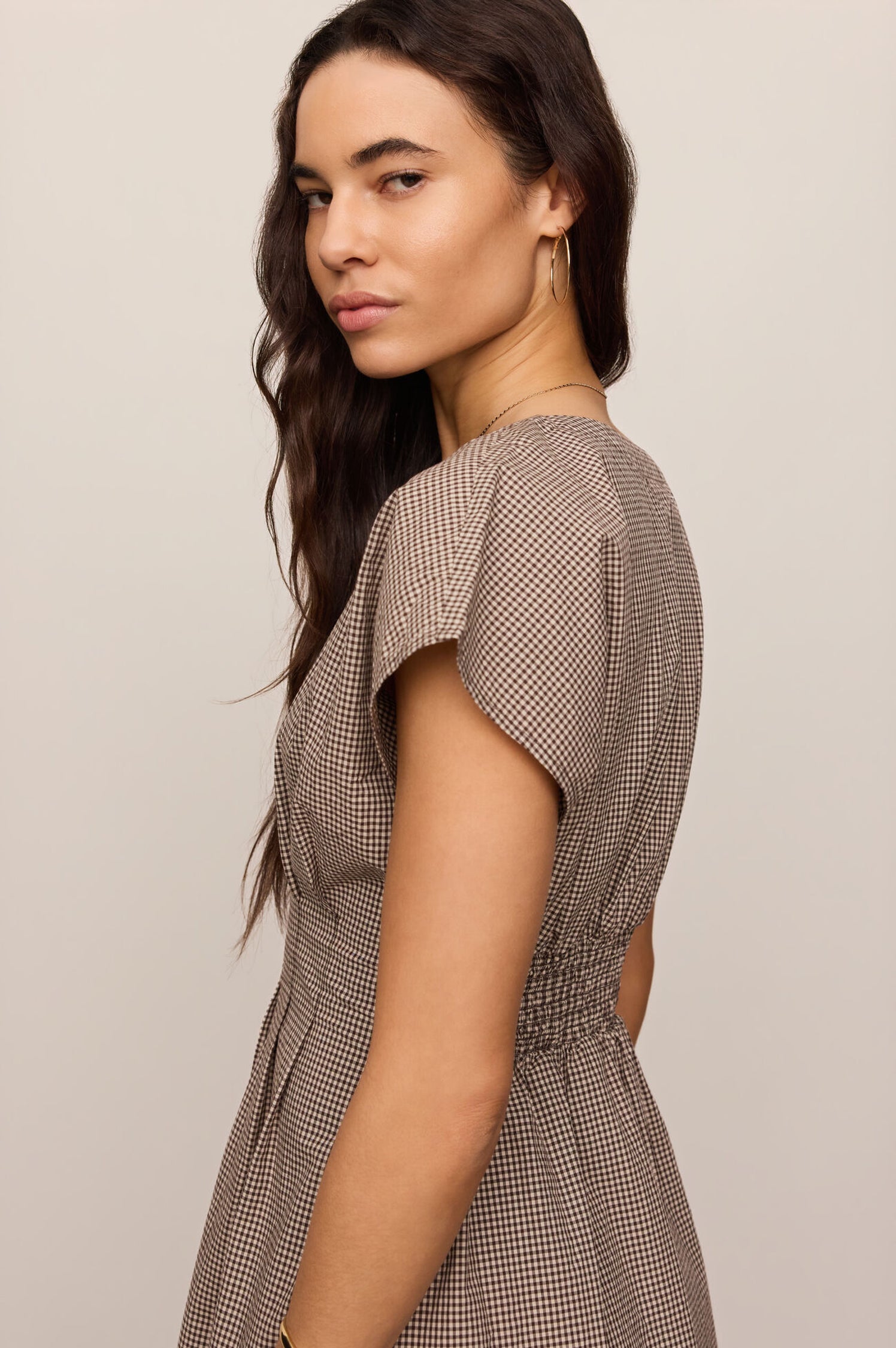 Sanna Gingham Midi Dress
