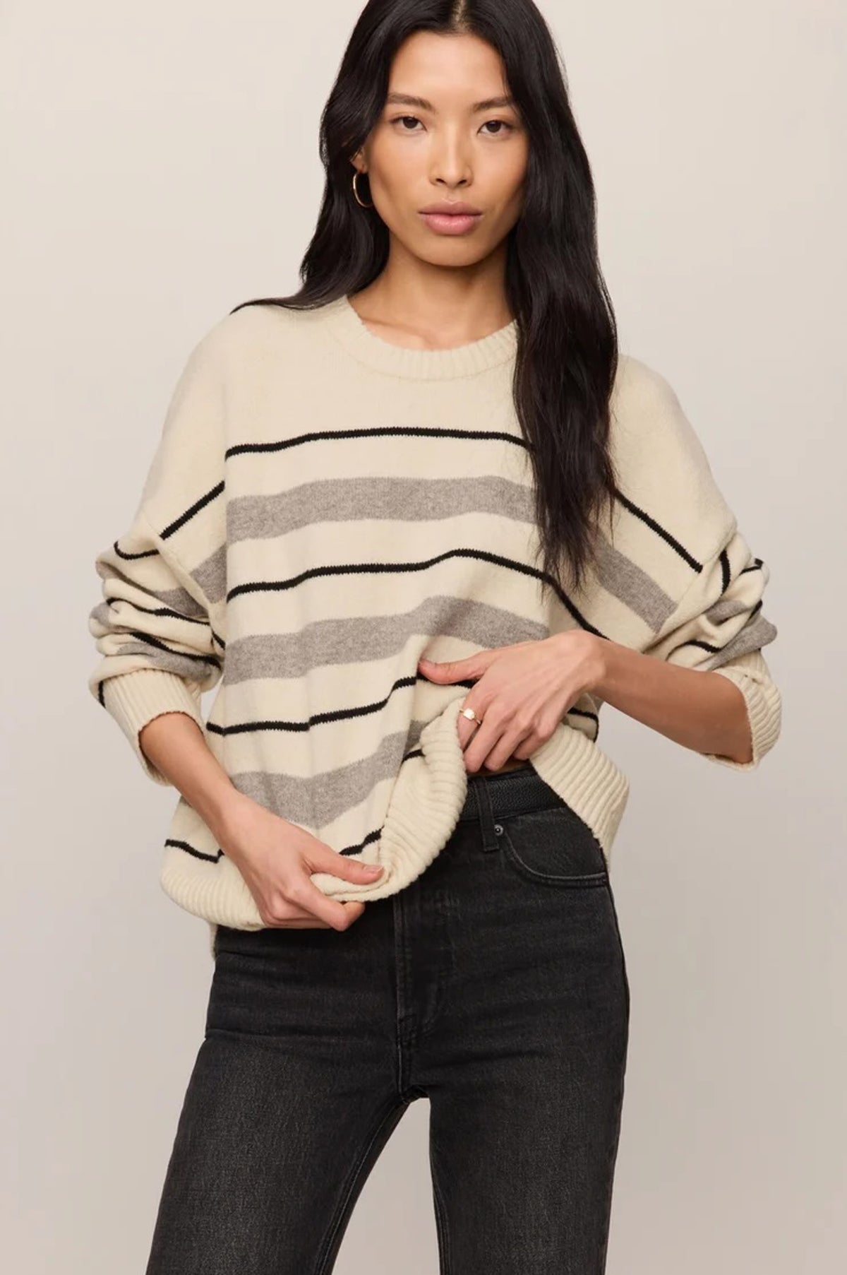 CIRRUS STRIPE SWEATER