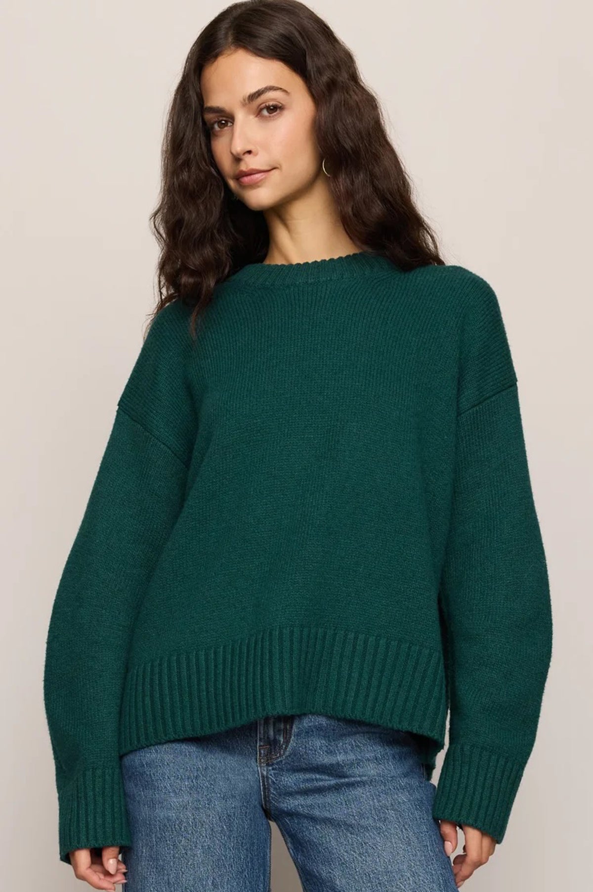 CLOUD SPUN SHAPED CREW SWEATER