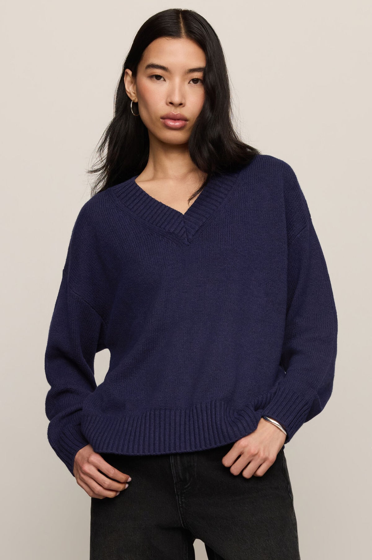CLOUD SPUN V-NECK SWEATER