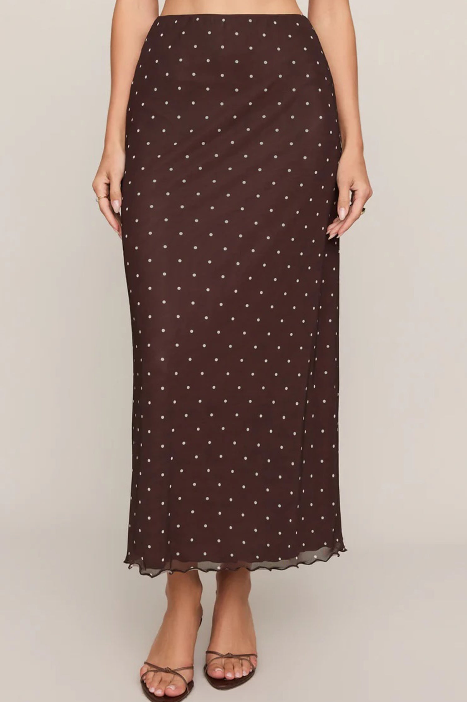 Eda Polka Dot Midi Skirt