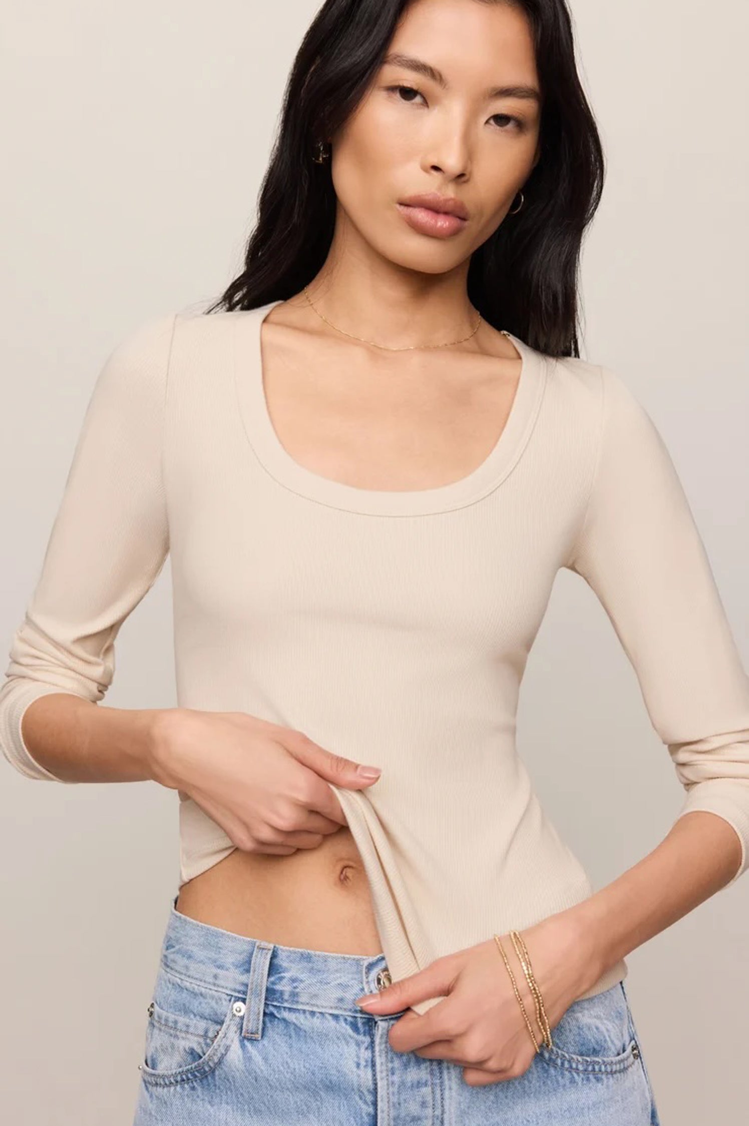 GREYSON SCOOP LS TEE