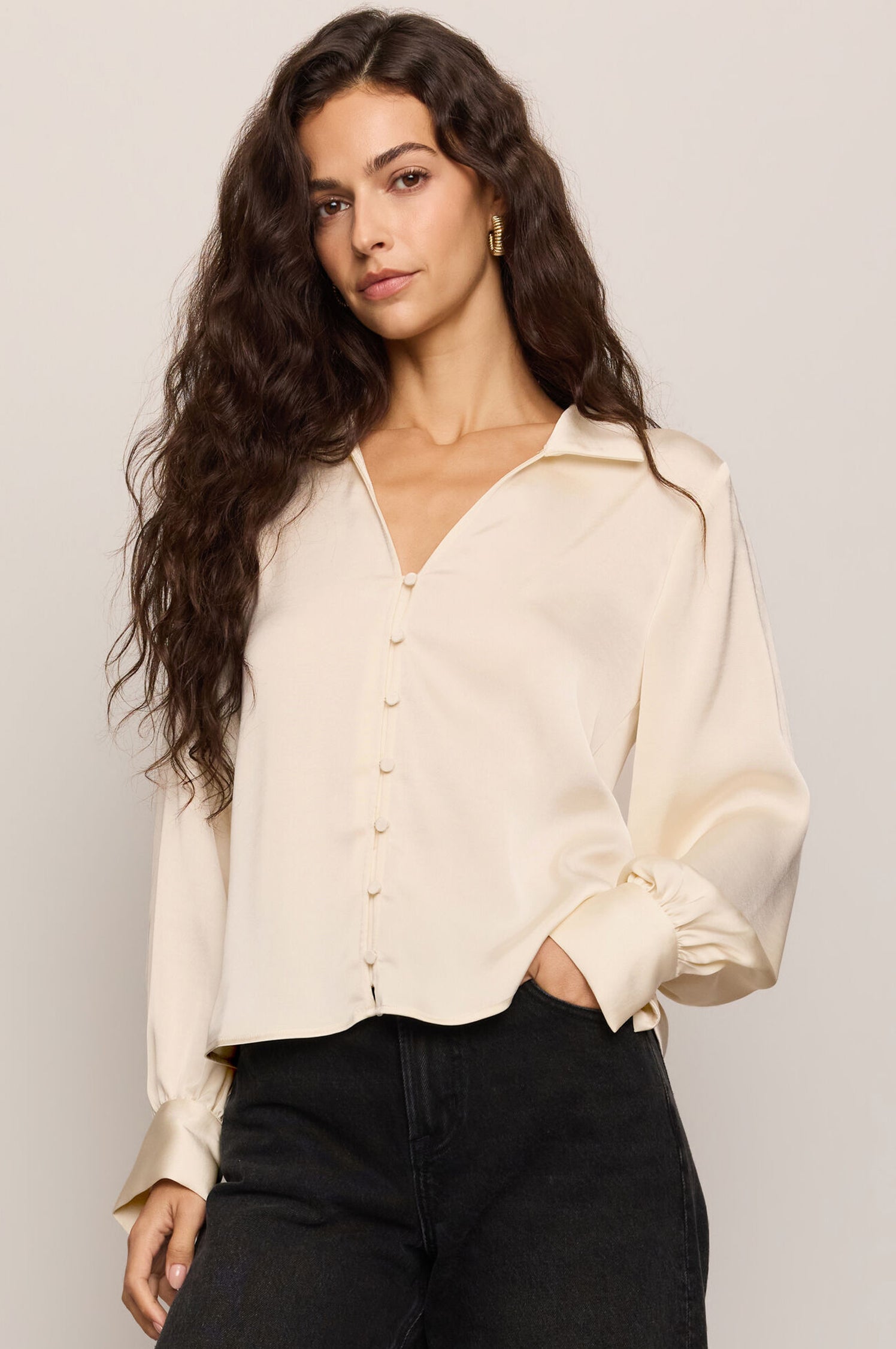 LATE NIGHT LUXE BUTTON UP