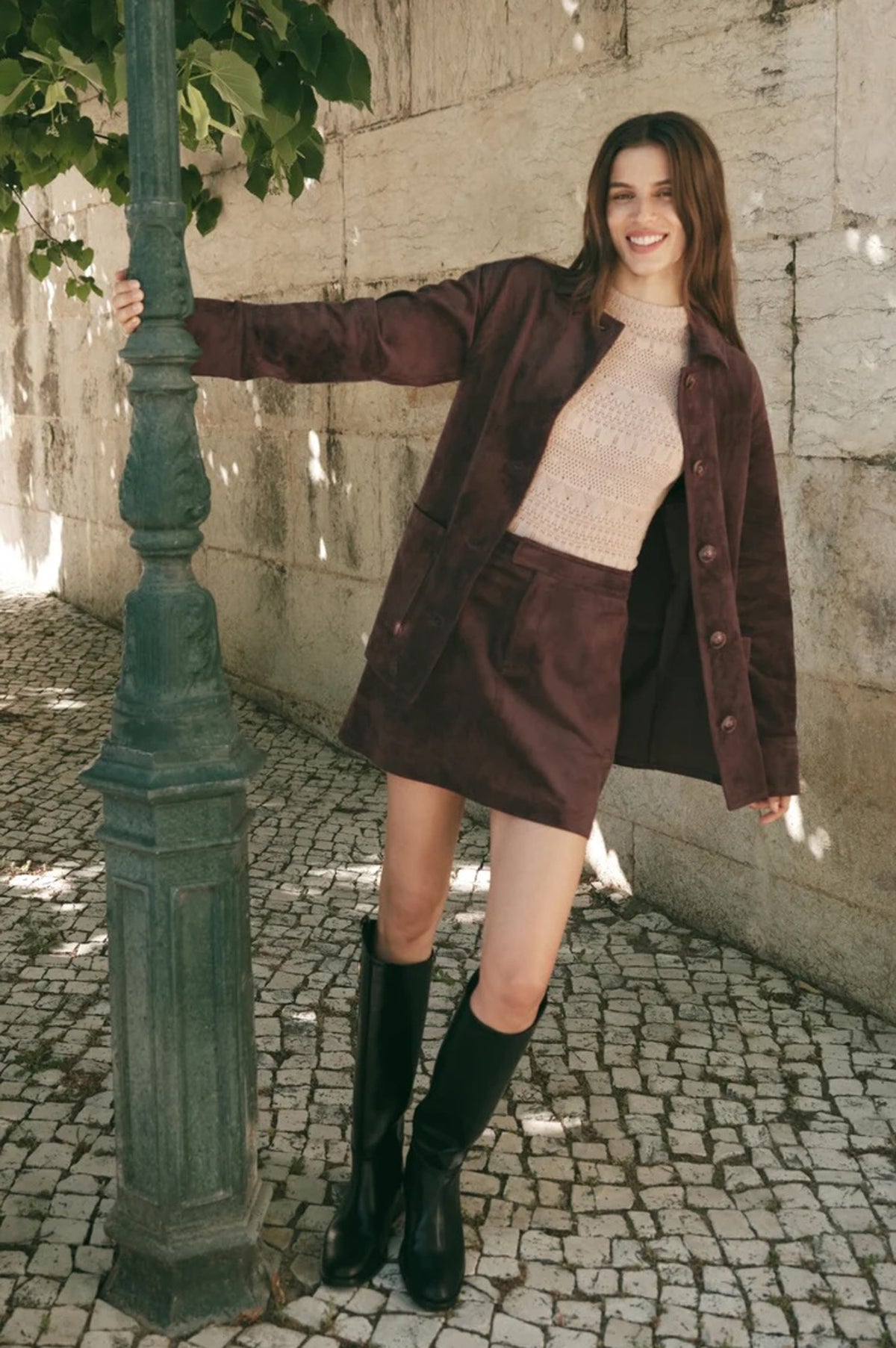 PERRI SUEDE MINI SKIRT