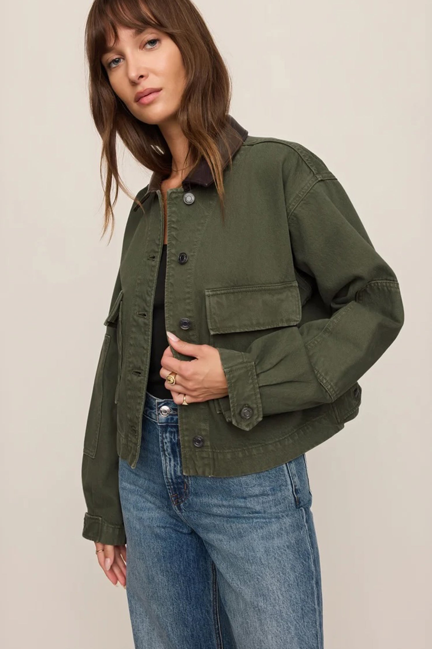 REY CROPPED CHORE JACKET