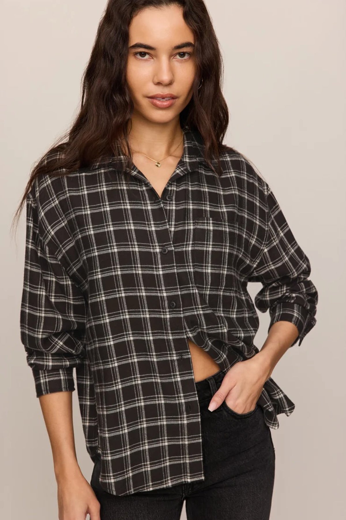 River Plaid Button Up