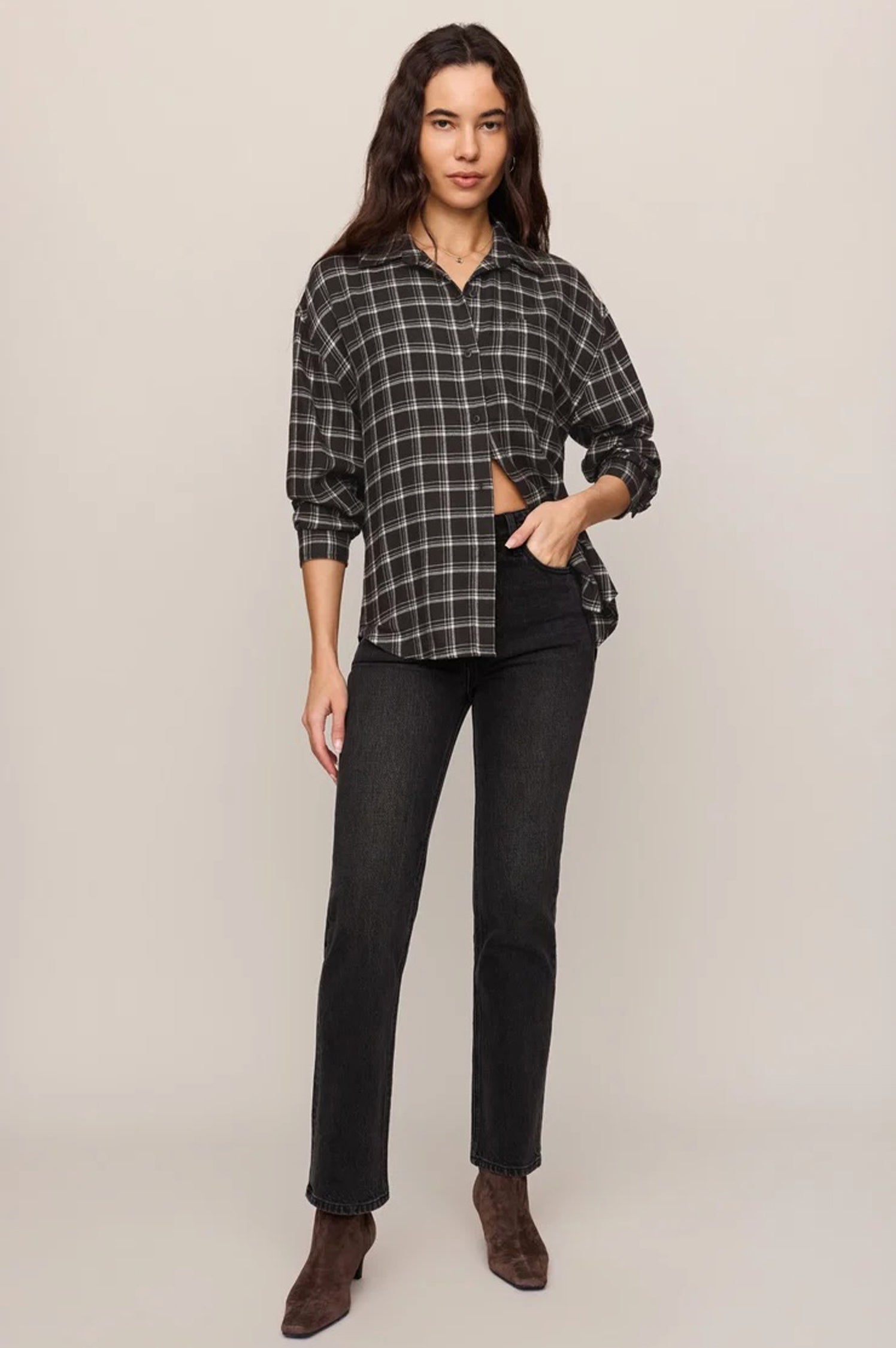 River Plaid Button Up