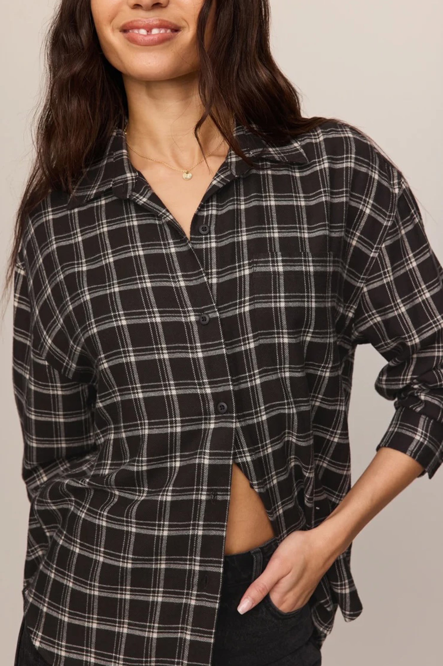 River Plaid Button Up