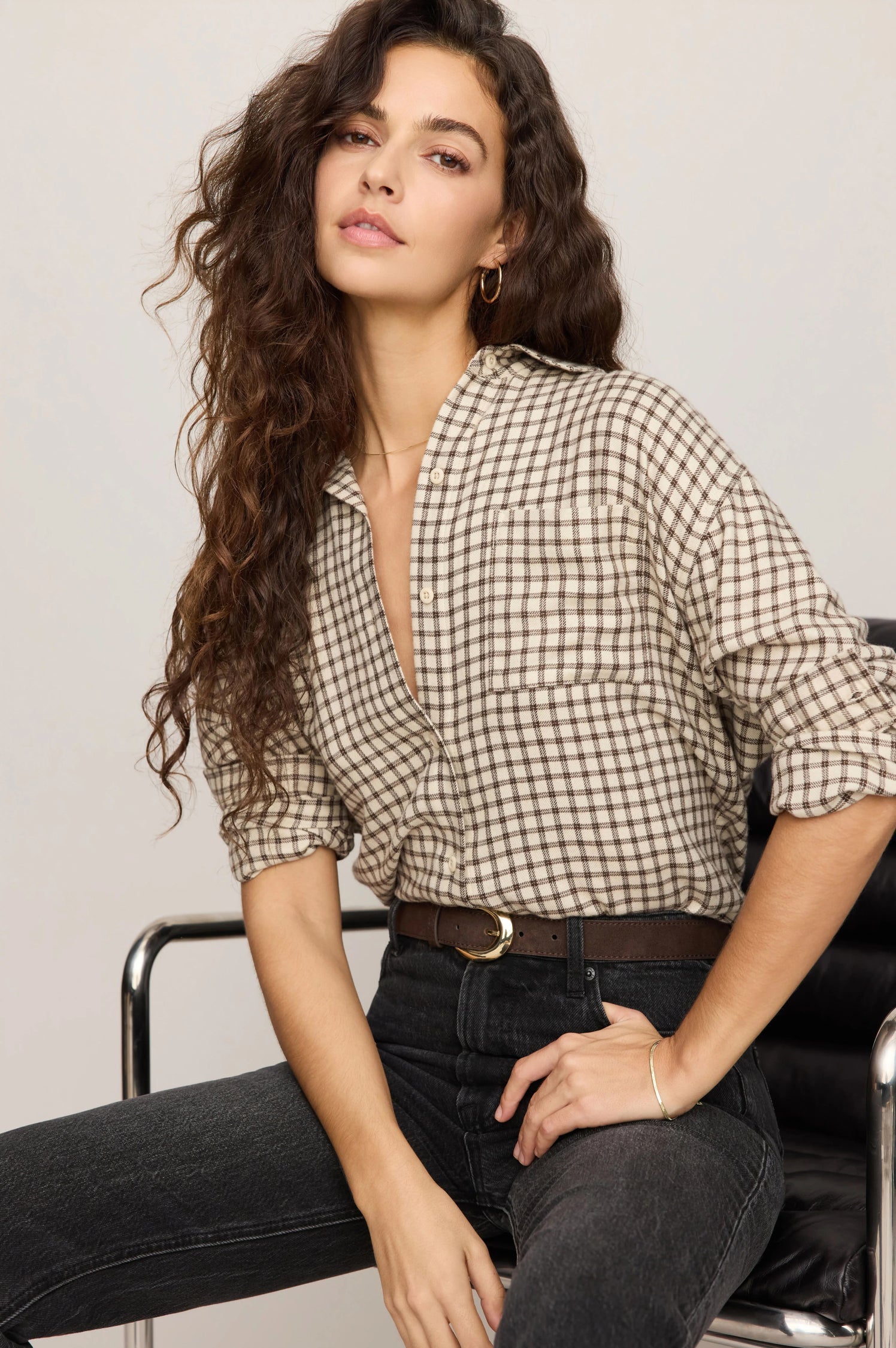 River Plaid Button Up