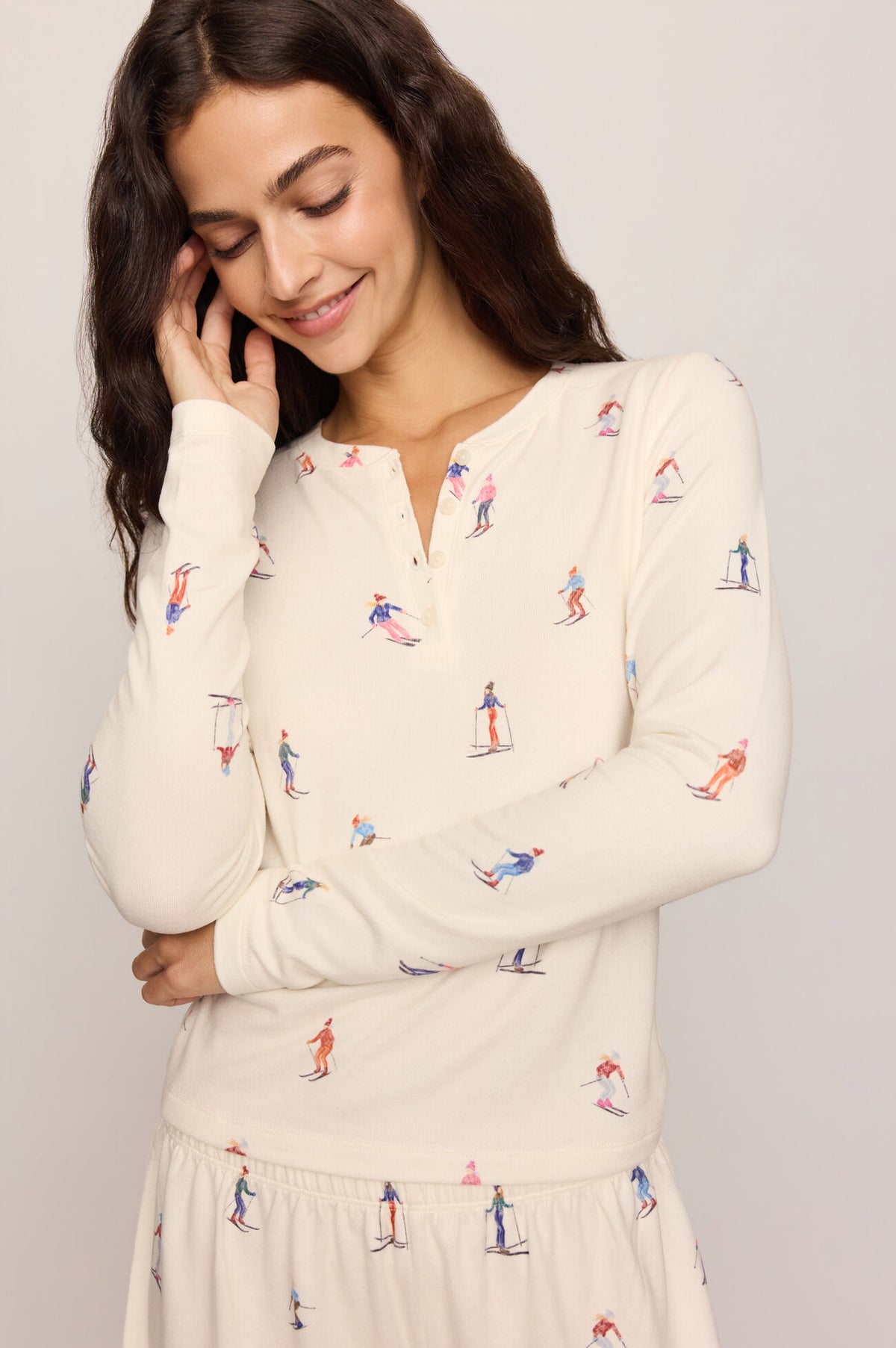 SLEEPY HEAD SKI LS HENLEY